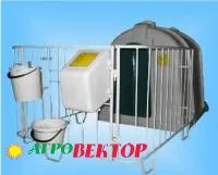 Пластиковые домики для телят с вольером